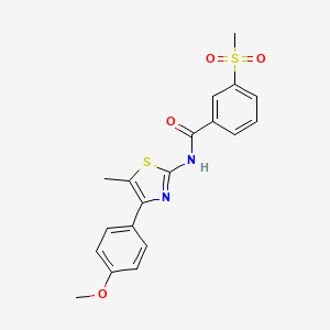 N-(4-(4-methoxyphenyl)-5-methylthiazol-2-yl)-3-(methylsulfonyl)benzamide
