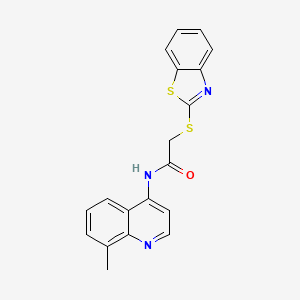 2-(1,3-benzothiazol-2-ylsulfanyl)-N-(8-methylquinolin-4-yl)acetamide