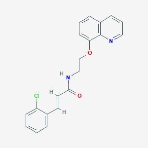 (E)-3-(2-chlorophenyl)-N-(2-(quinolin-8-yloxy)ethyl)acrylamide