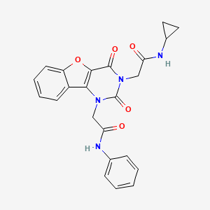 N-cyclopropyl-2-(2,4-dioxo-1-(2-oxo-2-(phenylamino)ethyl)-1,2-dihydrobenzofuro[3,2-d]pyrimidin-3(4H)-yl)acetamide