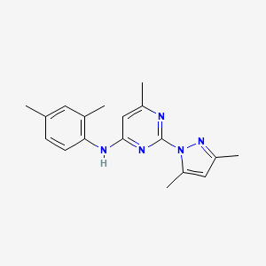 2-(3,5-dimethyl-1H-pyrazol-1-yl)-N-(2,4-dimethylphenyl)-6-methylpyrimidin-4-amine