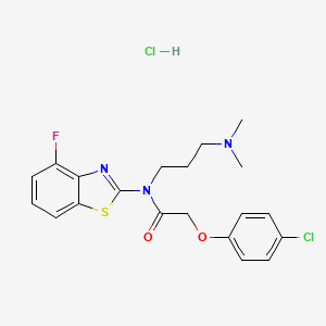 2-(4-chlorophenoxy)-N-(3-(dimethylamino)propyl)-N-(4-fluorobenzo[d]thiazol-2-yl)acetamide hydrochloride