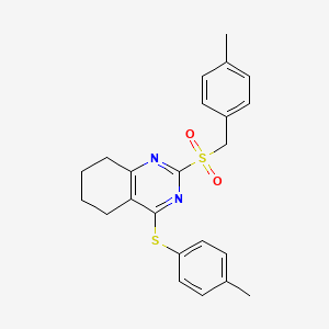 4-Methylbenzyl 4-[(4-methylphenyl)sulfanyl]-5,6,7,8-tetrahydro-2-quinazolinyl sulfone