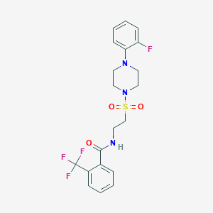 N-(2-((4-(2-fluorophenyl)piperazin-1-yl)sulfonyl)ethyl)-2-(trifluoromethyl)benzamide