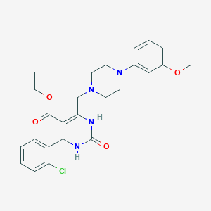 Ethyl 4-(2-chlorophenyl)-6-{[4-(3-methoxyphenyl)piperazin-1-yl]methyl}-2-oxo-1,2,3,4-tetrahydropyrimidine-5-carboxylate