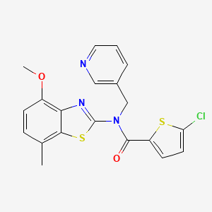 5-chloro-N-(4-methoxy-7-methylbenzo[d]thiazol-2-yl)-N-(pyridin-3-ylmethyl)thiophene-2-carboxamide