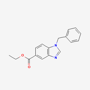 molecular formula C17H16N2O2 B2404337 Ethyl 1-benzyl-1,3-benzodiazole-5-carboxylate CAS No. 1845689-89-5