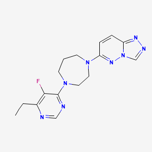 6-(4-(6-Ethyl-5-fluoropyrimidin-4-yl)-1,4-diazepan-1-yl)-[1,2,4]triazolo[4,3-b]pyridazine