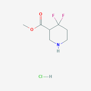 molecular formula C7H12ClF2NO2 B2404344 Methyl 4,4-difluoropiperidine-3-carboxylate hydrochloride CAS No. 1784863-98-4
