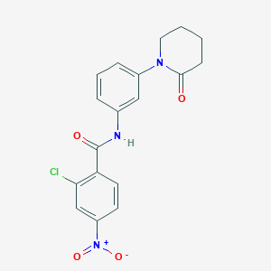 2-chloro-4-nitro-N-(3-(2-oxopiperidin-1-yl)phenyl)benzamide