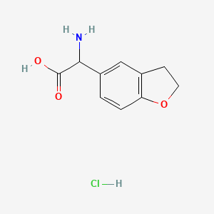 2-Amino-2-(2,3-dihydro-1-benzofuran-5-yl)acetic acid;hydrochloride