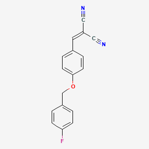 2-({4-[(4-Fluorobenzyl)oxy]phenyl}methylene)malononitrile