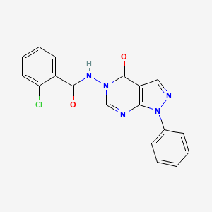 2-chloro-N-(4-oxo-1-phenyl-1H-pyrazolo[3,4-d]pyrimidin-5(4H)-yl)benzamide