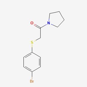 2-[(4-Bromophenyl)sulfanyl]-1-(pyrrolidin-1-yl)ethan-1-one