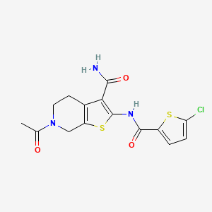 6-Acetyl-2-(5-chlorothiophene-2-carboxamido)-4,5,6,7-tetrahydrothieno[2,3-c]pyridine-3-carboxamide