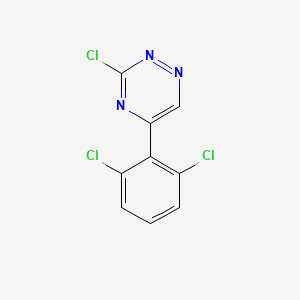 molecular formula C9H4Cl3N3 B2404381 3-Chloro-5-(2,6-dichlorophenyl)-1,2,4-triazine CAS No. 1203605-10-0