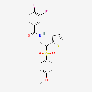 3,4-difluoro-N-[2-[(4-methoxyphenyl)sulfonyl]-2-(2-thienyl)ethyl]benzamide