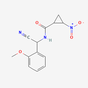 molecular formula C13H13N3O4 B2404388 N-[cyano(2-methoxyphenyl)methyl]-2-nitrocyclopropane-1-carboxamide CAS No. 1356717-00-4