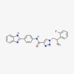 N-(4-(1H-benzo[d]imidazol-2-yl)phenyl)-1-(2-(2-fluorophenyl)-2-hydroxyethyl)-1H-1,2,3-triazole-4-carboxamide