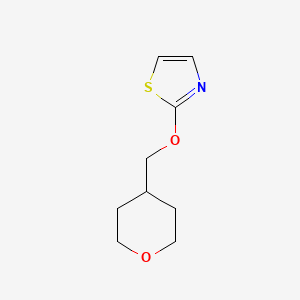 molecular formula C9H13NO2S B2404395 2-[(Oxan-4-yl)methoxy]-1,3-thiazole CAS No. 2195877-69-9