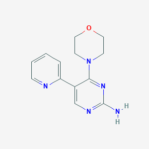 molecular formula C13H15N5O B2404400 4-Morpholino-5-(2-pyridinyl)-2-pyrimidinylamine CAS No. 477851-02-8
