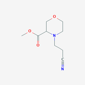 molecular formula C9H14N2O3 B2404401 Methyl 4-(2-cyanoethyl)morpholine-3-carboxylate CAS No. 1564865-13-9