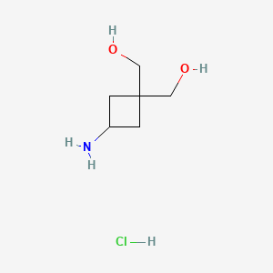 molecular formula C6H14ClNO2 B2404402 [3-Amino-1-(hydroxymethyl)cyclobutyl]methanol hydrochloride CAS No. 2137719-96-9