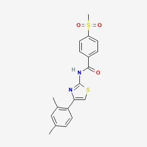 N-(4-(2,4-dimethylphenyl)thiazol-2-yl)-4-(methylsulfonyl)benzamide