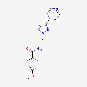 4-methoxy-N-(2-(3-(pyridin-4-yl)-1H-pyrazol-1-yl)ethyl)benzamide
