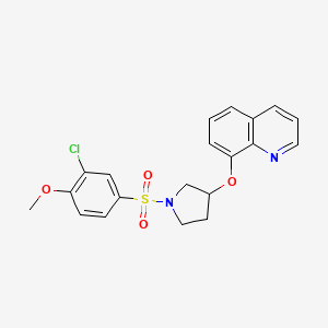 8-((1-((3-Chloro-4-methoxyphenyl)sulfonyl)pyrrolidin-3-yl)oxy)quinoline
