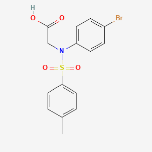 molecular formula C15H14BrNO4S B2404417 N-(4-溴苯基)-N-[(4-甲基苯基)磺酰基]甘氨酸 CAS No. 333453-95-5