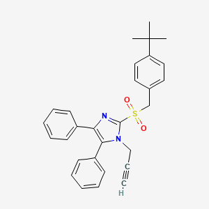 molecular formula C29H28N2O2S B2404423 2-{[4-(tert-butyl)benzyl]sulfonyl}-4,5-diphenyl-1-(2-propynyl)-1H-imidazole CAS No. 866017-35-8