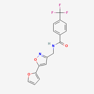 N-((5-(furan-2-yl)isoxazol-3-yl)methyl)-4-(trifluoromethyl)benzamide