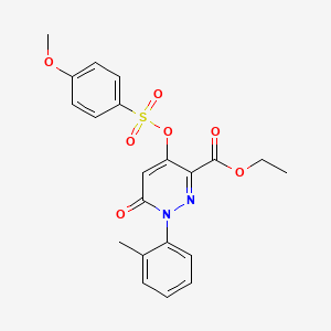 Ethyl 4-(((4-methoxyphenyl)sulfonyl)oxy)-6-oxo-1-(o-tolyl)-1,6-dihydropyridazine-3-carboxylate
