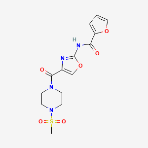 N-(4-(4-(methylsulfonyl)piperazine-1-carbonyl)oxazol-2-yl)furan-2-carboxamide