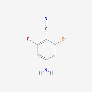 molecular formula C7H4BrFN2 B2404442 4-Amino-2-bromo-6-fluorobenzonitrile CAS No. 2243514-17-0