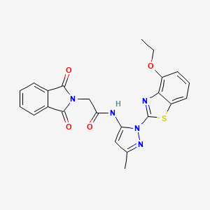molecular formula C23H19N5O4S B2404452 2-(1,3-dioxoisoindolin-2-yl)-N-(1-(4-ethoxybenzo[d]thiazol-2-yl)-3-methyl-1H-pyrazol-5-yl)acetamide CAS No. 1171214-43-9