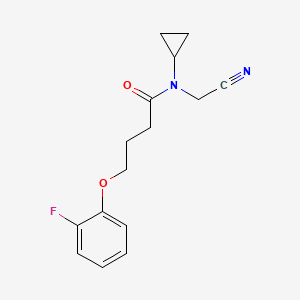 molecular formula C15H17FN2O2 B2404467 N-(cyanomethyl)-N-cyclopropyl-4-(2-fluorophenoxy)butanamide CAS No. 1252382-83-4