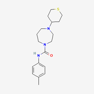 molecular formula C18H27N3OS B2404468 N-(4-methylphenyl)-4-(thian-4-yl)-1,4-diazepane-1-carboxamide CAS No. 2034209-50-0