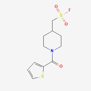 molecular formula C11H14FNO3S2 B2404476 [1-(Thiophene-2-carbonyl)piperidin-4-yl]methanesulfonyl fluoride CAS No. 2249153-88-4