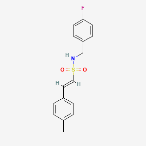 molecular formula C16H16FNO2S B2404480 (E)-N-(4-fluorobenzyl)-2-(4-methylphenyl)-1-ethenesulfonamide CAS No. 339105-17-8