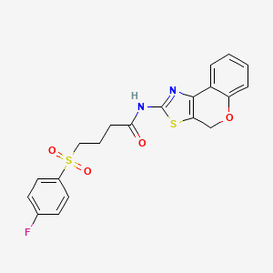 molecular formula C20H17FN2O4S2 B2404483 N-(4H-chromeno[4,3-d]thiazol-2-yl)-4-((4-fluorophenyl)sulfonyl)butanamide CAS No. 923093-86-1