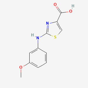 molecular formula C11H10N2O3S B2404491 2-((3-Methoxyphenyl)amino)thiazole-4-carboxylic acid CAS No. 728864-98-0