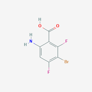 molecular formula C7H4BrF2NO2 B2404492 6-氨基-3-溴-2,4-二氟苯甲酸 CAS No. 874830-85-0