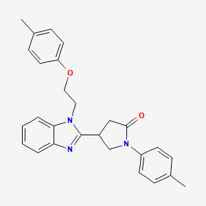 1-(p-tolyl)-4-(1-(2-(p-tolyloxy)ethyl)-1H-benzo[d]imidazol-2-yl)pyrrolidin-2-one
