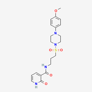 molecular formula C20H26N4O5S B2404511 N-(3-((4-(4-methoxyphenyl)piperazin-1-yl)sulfonyl)propyl)-2-oxo-1,2-dihydropyridine-3-carboxamide CAS No. 1021218-43-8