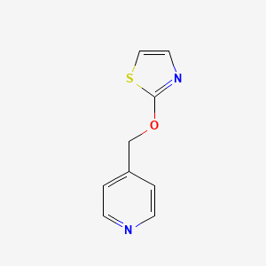 molecular formula C9H8N2OS B2404539 4-[(1,3-Thiazol-2-yloxy)methyl]pyridine CAS No. 2198441-87-9