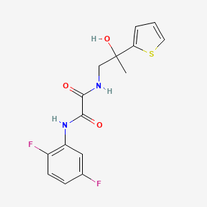 molecular formula C15H14F2N2O3S B2404549 N1-(2,5-difluorophenyl)-N2-(2-hydroxy-2-(thiophen-2-yl)propyl)oxalamide CAS No. 1351652-21-5