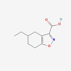 B2404550 5-Ethyl-4,5,6,7-tetrahydro-1,2-benzoxazole-3-carboxylic acid CAS No. 1500790-70-4