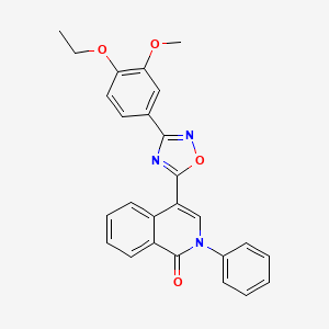 molecular formula C26H21N3O4 B2404552 4-[3-(4-ethoxy-3-methoxyphenyl)-1,2,4-oxadiazol-5-yl]-2-phenylisoquinolin-1(2H)-one CAS No. 1326859-28-2